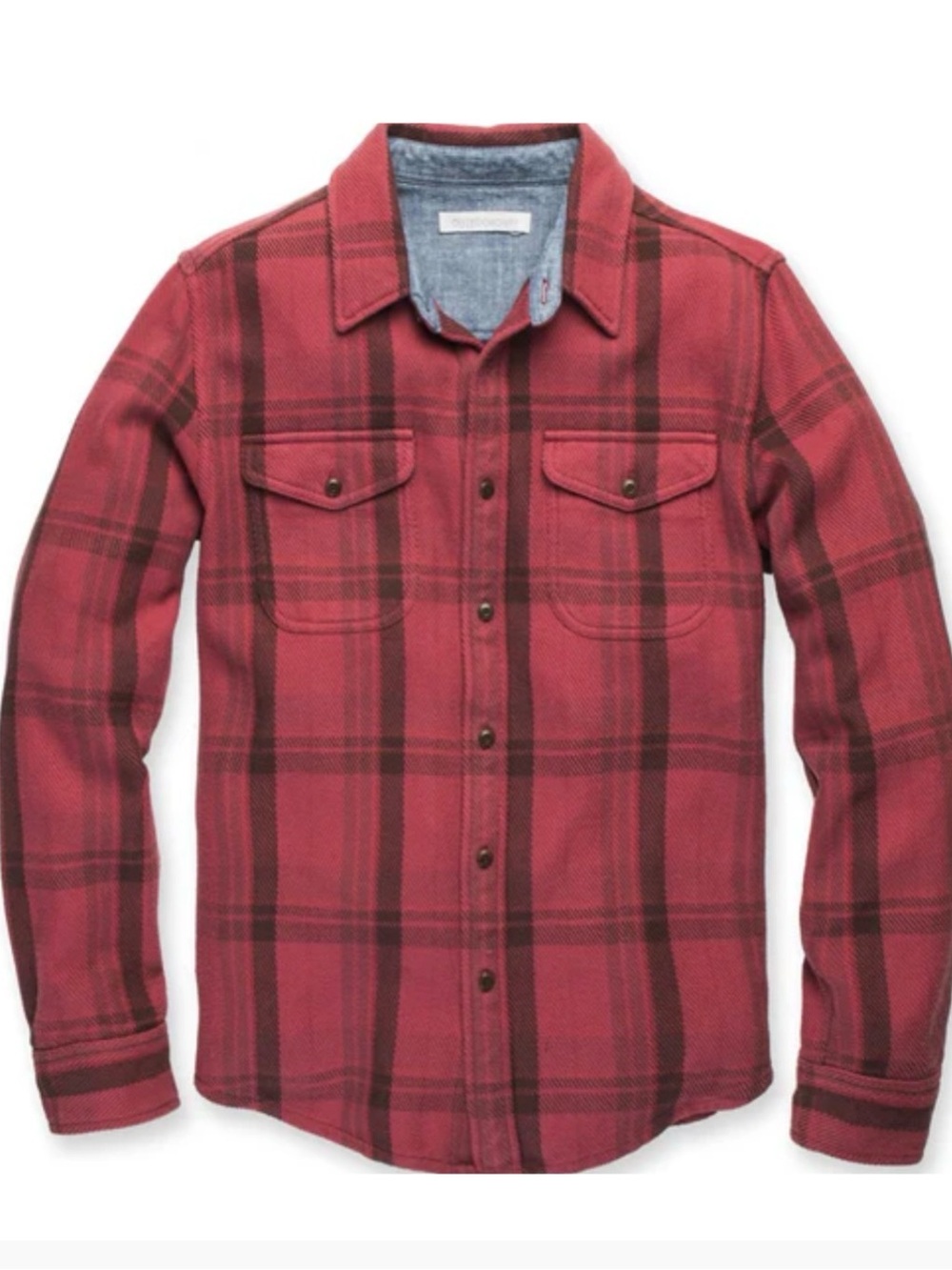 OUTERKNOWN PLAID BLANKET SHIRT, SIZE MEDIUM